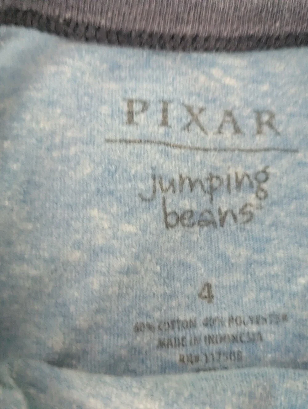 🛍️3/$15--GUC Pixar x Jumping Beans Wall-E blue heather raglan kids' t-shirt